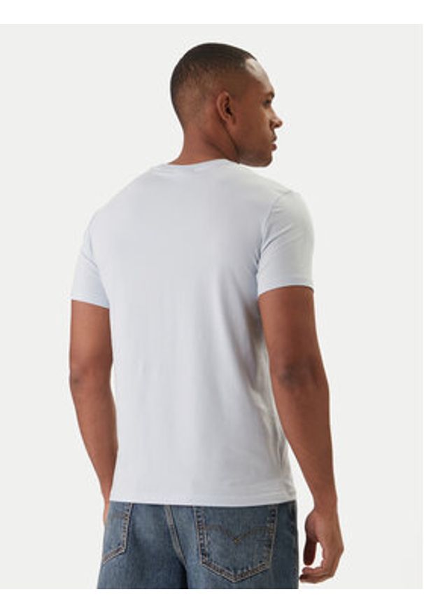 Calvin Klein T-Shirt LV04LC240G Błękitny Slim Fit. Kolor: niebieski. Materiał: bawełna