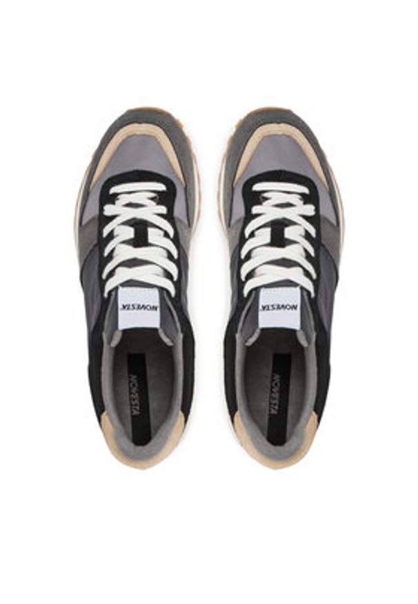 Novesta Sneakersy Marathon Trail N459002-320FLU001 Szary. Kolor: szary. Materiał: skóra, zamsz