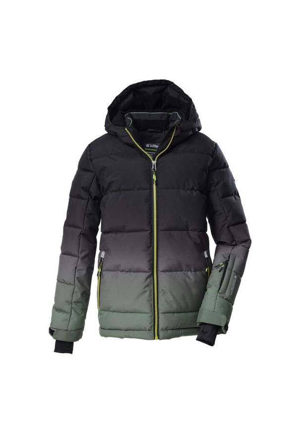 Kurtka puchowa Killtec KSW 252. Kolor: czarny, zielony, wielokolorowy. Materiał: puch. Sezon: zima