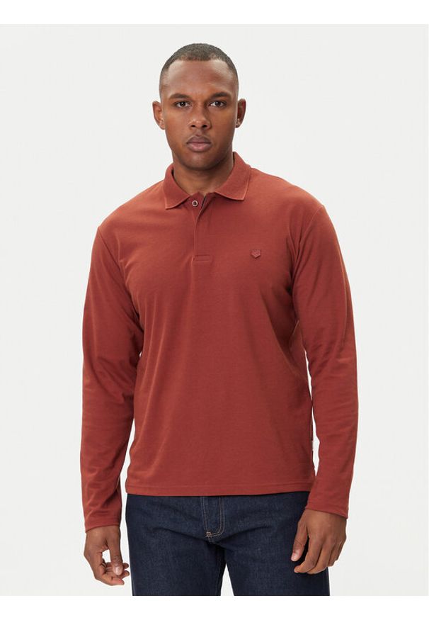 Jack & Jones - Jack&Jones Polo Crodney 12259645 Brązowy Regular Fit. Typ kołnierza: polo. Kolor: brązowy. Materiał: bawełna