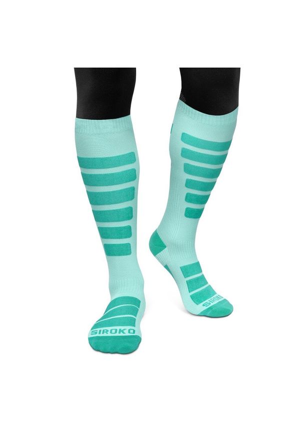 Skarpety do sportów zimowych unisex SIROKO Aoraki. Kolor: niebieski, wielokolorowy, zielony. Sport: narciarstwo