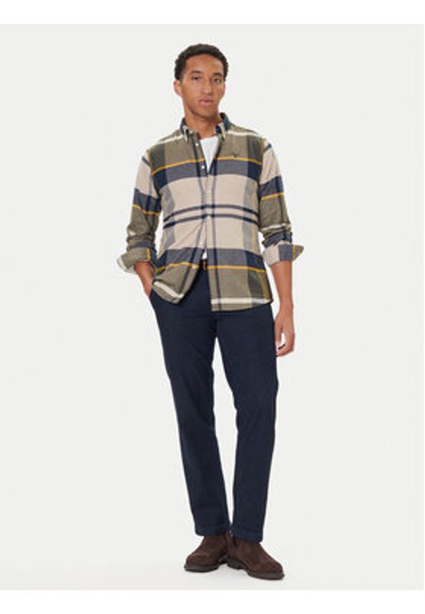 Barbour Koszula Iceloch MSH4994TN16 Zielony Tailored Fit. Kolor: zielony. Materiał: bawełna
