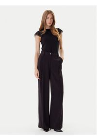 Morgan Bluzka 252-DODO Czarny Slim Fit. Kolor: czarny. Materiał: syntetyk #3