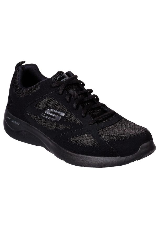skechers - Buty sportowe Sneakersy męskie, Skechers Dynamight 2.0. Kolor: czarny. Materiał: materiał, syntetyk, tkanina, guma. Sport: turystyka piesza