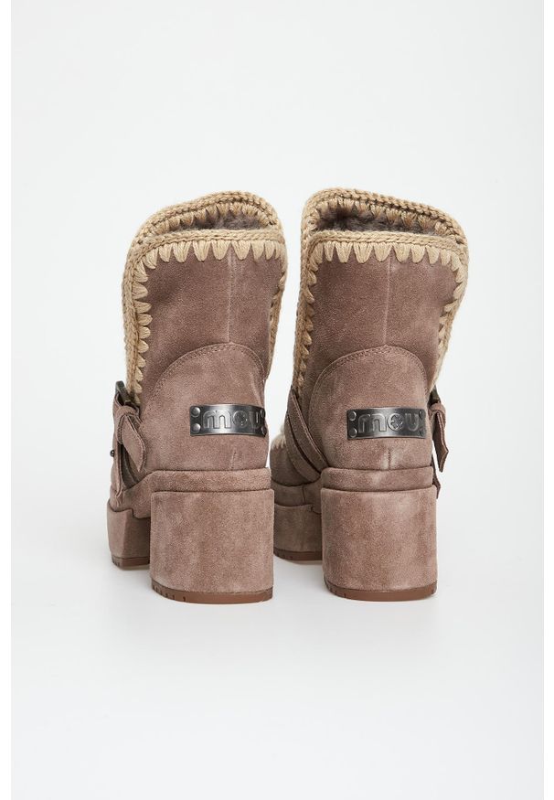 Mou - Botki damskie skórzane MOU. Materiał: skóra