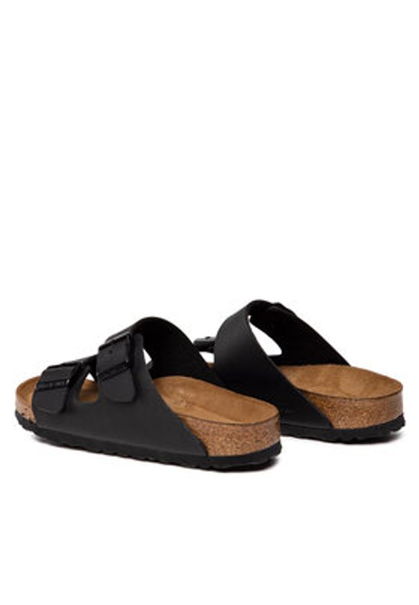 Birkenstock Klapki Arizona 551253 Czarny. Kolor: czarny. Materiał: skóra