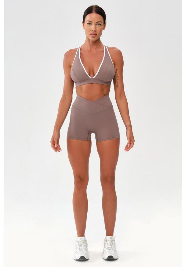 ROUGH RADICAL - Damskie spodenki szorty sportowe fitness Rough Radical Mocha Active Shorts. Kolor: beżowy. Sport: fitness