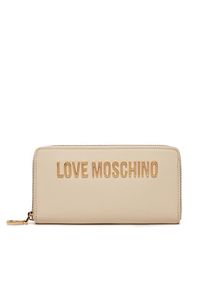 Love Moschino - LOVE MOSCHINO Duży Portfel Damski JC5611PP1IKD0110 Écru. Materiał: skóra