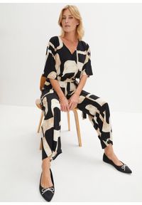 bonprix - Kombinezon z dżerseju. Kolor: czarny. Materiał: jersey #2