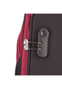 Wittchen - Duża miękka walizka dwukolorowa. Kolor: wielokolorowy, czarny, czerwony. Materiał: poliester #9