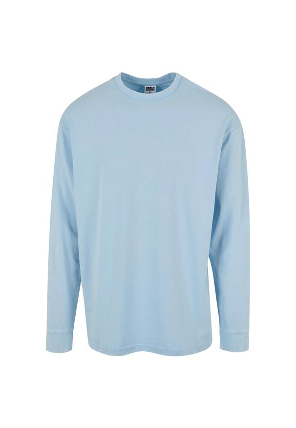 Urban Classics - Męska Bluzka Z Długim Rękawem Acid Wash Heavyweight Boxy. Kolor: niebieski. Długość rękawa: długi rękaw. Długość: długie. Sport: turystyka piesza