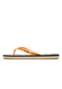 Quiksilver - Klapki dla Mężczyzn MOLOKAI SCREEN. Okazja: na plażę. Kolor: czarny. Materiał: guma, syntetyk, materiał. Styl: sportowy