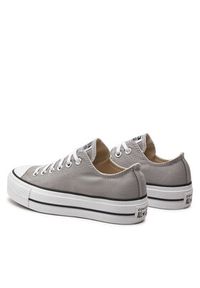 Converse Trampki Chuck Taylor All Star Lift Platform Ox A07573C Szary. Kolor: szary. Materiał: materiał. Obcas: na platformie #5