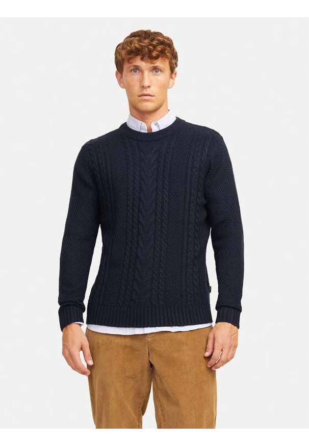Jack & Jones Sweter Craig 12258480 Granatowy Regular Fit. Kolor: niebieski. Materiał: syntetyk
