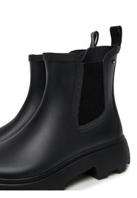 TOMMY HILFIGER - Tommy Hilfiger Kalosze Rubber Flag Cleated FW0FW08637 Czarny. Kolor: czarny. Materiał: guma #5