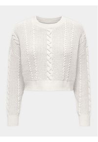 only - ONLY Sweter Malena 15309262 Biały Regular Fit. Kolor: biały. Materiał: syntetyk #3