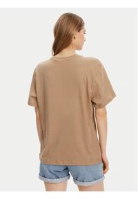 Roxy T-Shirt ERJZT05912 Brązowy Regular Fit. Kolor: brązowy. Materiał: bawełna