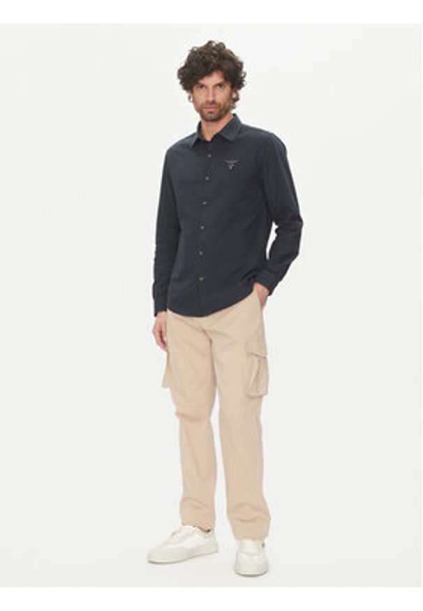 Aeronautica Militare Koszula 251CA1266CT3531 Granatowy Regular Fit. Kolor: niebieski. Materiał: bawełna