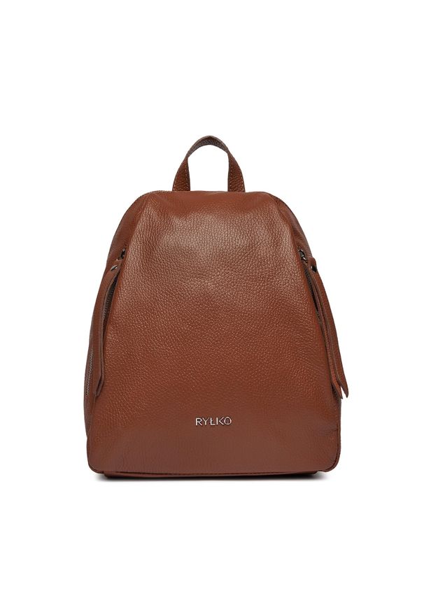 Plecak Ryłko R40674TB Rudy 8XX. Kolor: brązowy. Materiał: skóra