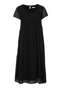 Cellbes Sukienka z plisowaniem Czarny female czarny 46/48. Kolor: czarny. Materiał: jersey. Długość rękawa: krótki rękaw. Styl: elegancki #1
