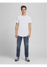 Jack & Jones - Jack&Jones T-Shirt Jjenoa 12113648 Biały Long Line Fit. Kolor: biały. Materiał: bawełna #4