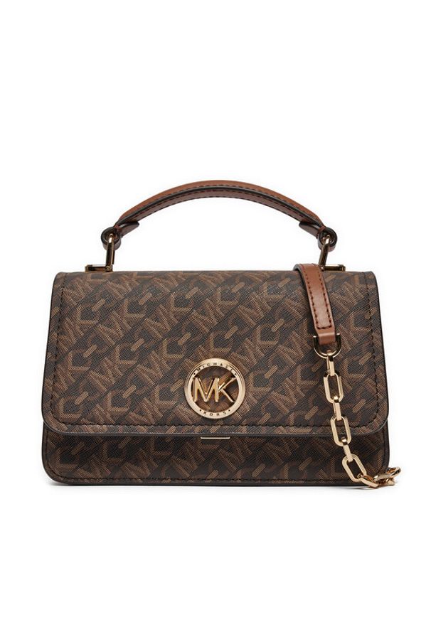MICHAEL Michael Kors Torebka Delancey 32T4GD8C5B Brązowy. Kolor: brązowy. Materiał: skórzane
