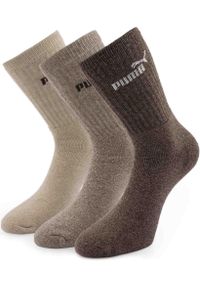Skarpety Puma Crew 3-Pack 39-42: Wygoda i Zrównoważony Rozwój. Kolor: brązowy. Materiał: poliester, elastan, poliamid, bawełna. Sport: fitness