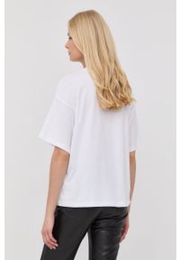 Karl Lagerfeld t-shirt bawełniany 221W1705 kolor biały. Kolor: biały. Materiał: bawełna. Długość rękawa: krótki rękaw. Długość: krótkie #3
