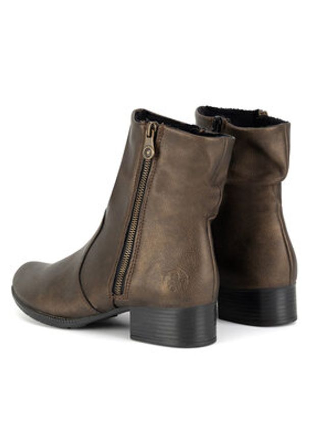 Rieker Botki 78656-90 Brązowy. Kolor: brązowy. Materiał: skóra, syntetyk