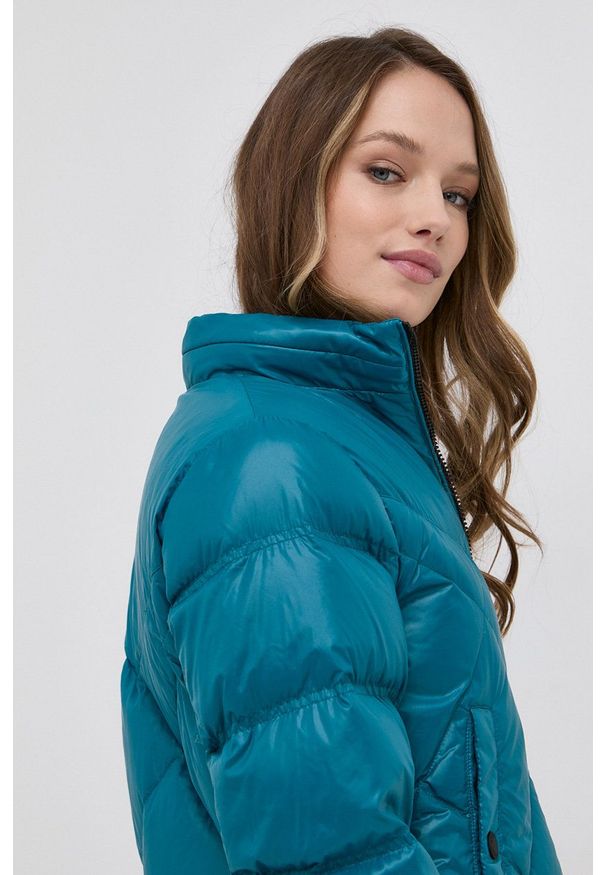 After Label Kurtka puchowa damska kolor turkusowy zimowa. Okazja: na co dzień. Kolor: turkusowy. Materiał: puch. Sezon: zima. Styl: casual
