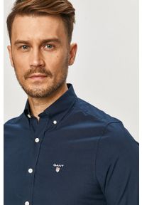 GANT - Gant - Koszula bawełniana. Okazja: na co dzień. Typ kołnierza: button down. Kolor: niebieski. Materiał: bawełna. Długość: długie. Wzór: gładki. Styl: casual #4