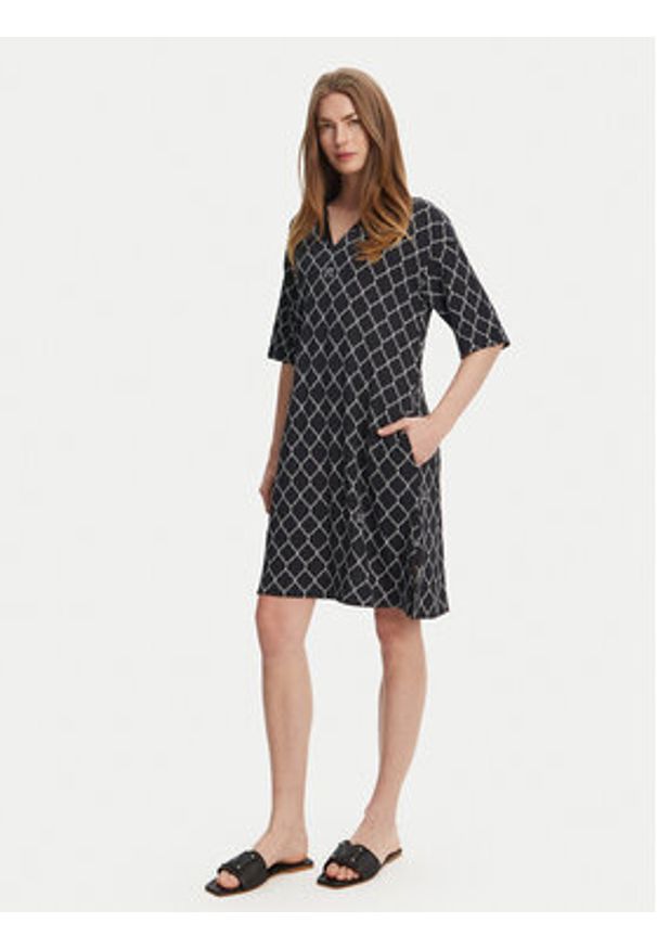 Max Mara Beachwear Sukienka codzienna Aidone 2516621079 Czarny Relaxed Fit. Okazja: na co dzień. Kolor: czarny. Materiał: wiskoza. Typ sukienki: proste. Styl: casual
