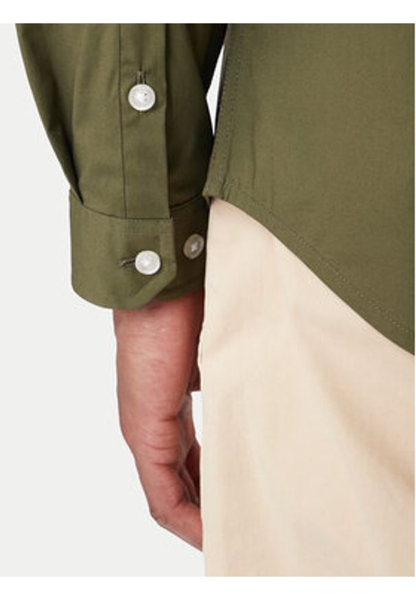 Tommy Jeans Koszula Original DM0DM04405 Zielony Slim Fit. Kolor: zielony. Materiał: bawełna