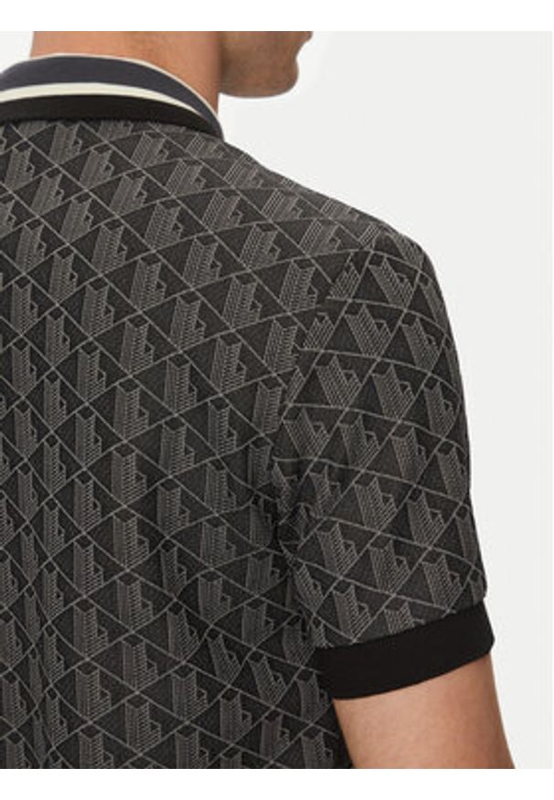 Lacoste Polo DH1417 Czarny Regular Fit. Typ kołnierza: polo. Kolor: czarny. Materiał: syntetyk, bawełna