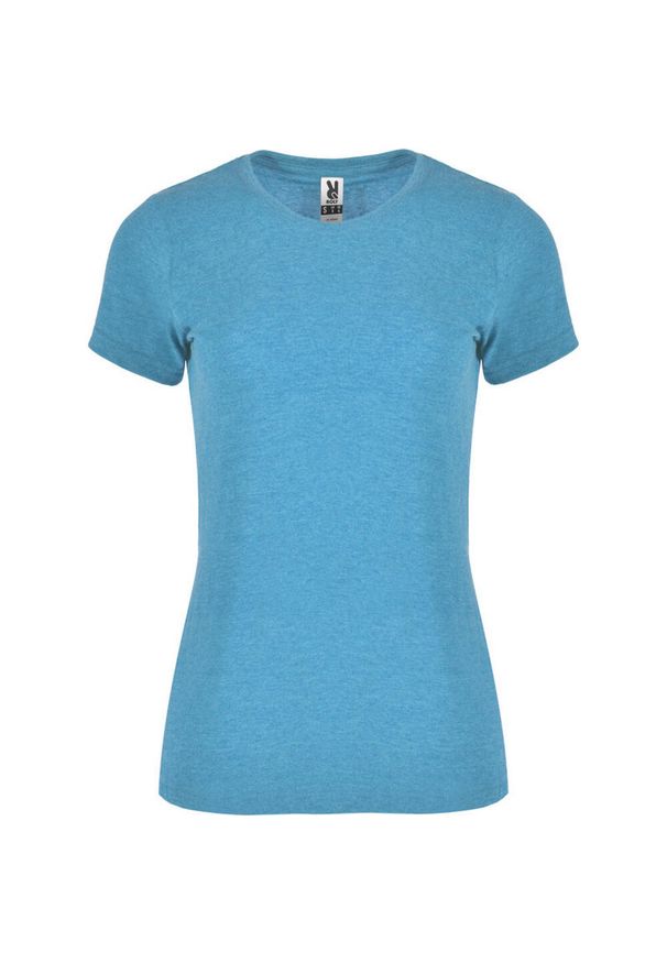 ROLY - T-shirt Damski Dwutonalny Z Krótkim Rękawem Fox. Kolor: niebieski. Długość rękawa: krótki rękaw. Długość: krótkie. Sport: turystyka piesza