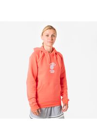 TARMAK - Bluza do koszykówki dla mężczyzn i kobiet Hoodie 900 NBA. Kolor: różowy, czerwony, wielokolorowy. Materiał: materiał, tkanina. Sport: koszykówka