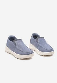 Born2be - Niebieskie Buty Sportowe Slip On z Jeanowego Materiału Moallin. Okazja: na co dzień. Zapięcie: bez zapięcia. Kolor: niebieski. Materiał: materiał. Sezon: wiosna, lato #2