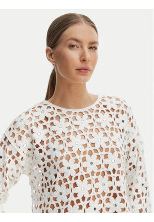 MICHAEL Michael Kors Bluzka MS651ZMKNE Biały Regular Fit. Kolor: biały. Materiał: syntetyk