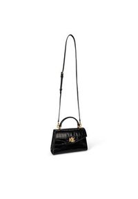 Lauren Ralph Lauren - LAUREN RALPH LAUREN Torebka 431974462007 Czarny. Kolor: czarny. Materiał: skórzane #7