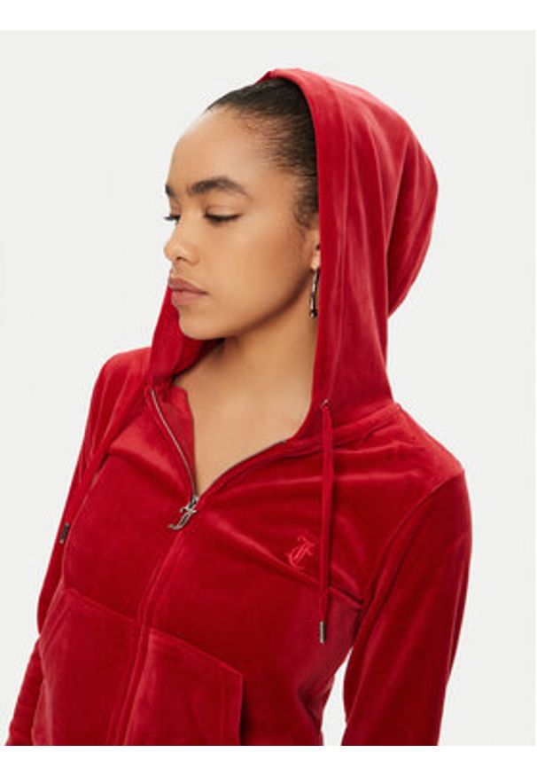 Juicy Couture Bluza Robertson JCAP176 Czerwony Slim Fit. Kolor: czerwony. Materiał: syntetyk