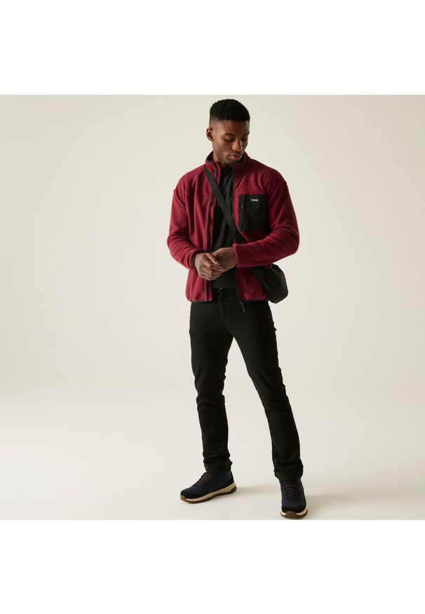 Regatta - Polar turystyczny męski Frankie Full Zip. Kolor: czerwony, brązowy, wielokolorowy. Materiał: polar. Sport: turystyka piesza