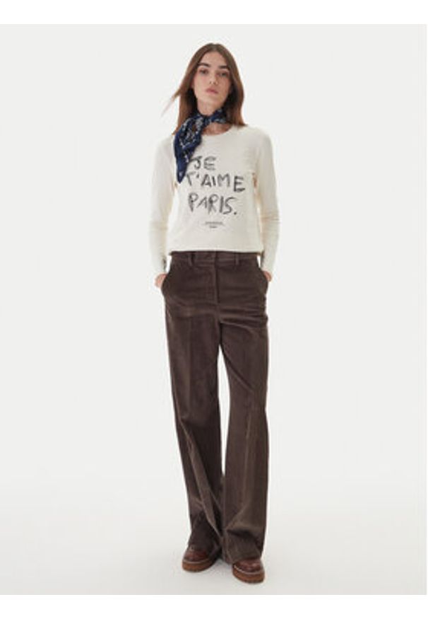 Weekend Max Mara Bluzka Renoir 2525946032 Écru Regular Fit. Materiał: bawełna