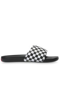 Klapki Vans Checkerboard La Costa Slide-On VN0A5HF527I1 - czarno-białe. Okazja: na plażę. Zapięcie: pasek. Kolor: czarny, biały, wielokolorowy. Materiał: guma, syntetyk, nubuk. Sezon: lato. Sport: pływanie