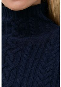 Lauren Ralph Lauren - Sweter wełniany. Okazja: na co dzień. Kolor: niebieski. Materiał: wełna. Wzór: ze splotem. Styl: casual #2
