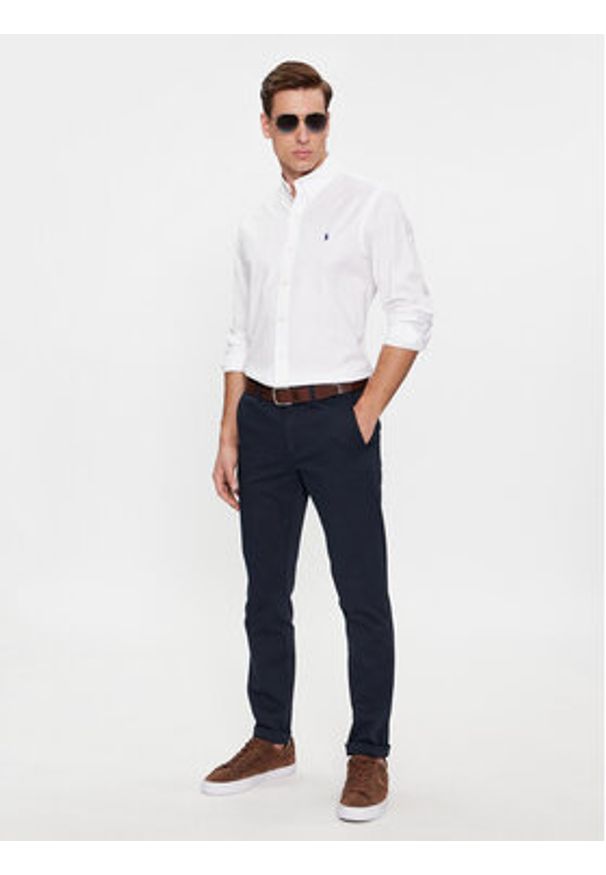 Polo Ralph Lauren Koszula 710829480002 Biały Custom Fit. Typ kołnierza: polo. Kolor: biały. Materiał: bawełna