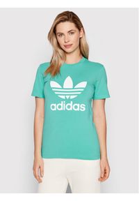 Adidas - adidas T-Shirt adicolor Classics Trefoil HE6869 Zielony Regular Fit. Kolor: zielony. Materiał: bawełna #1