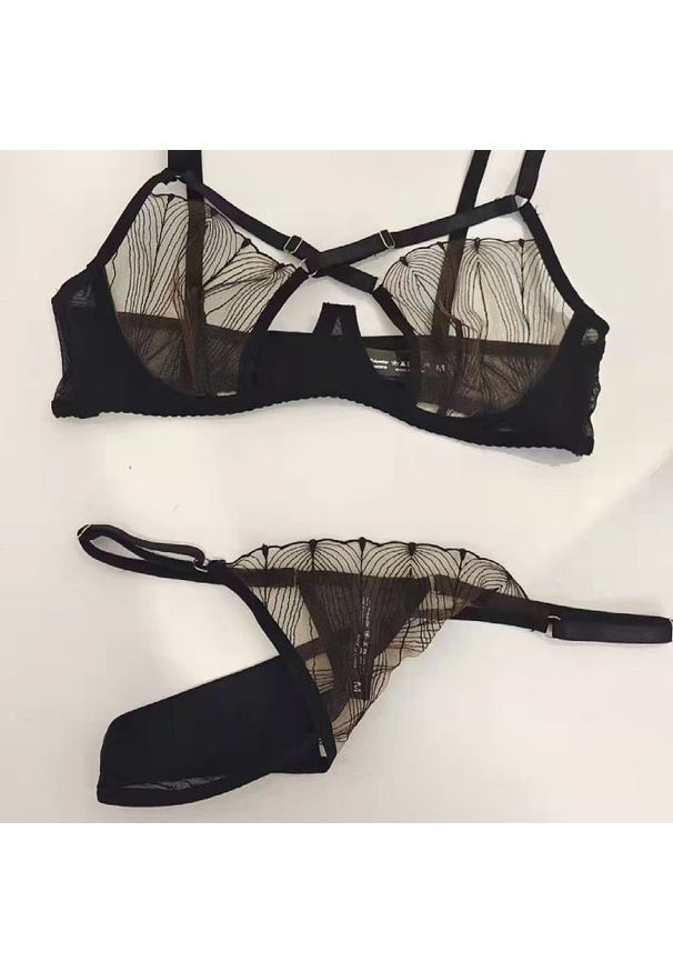 Intica - Komplet bielizny ze strapami na specjalne okazje Muireall. Kolor: czarny. Materiał: materiał