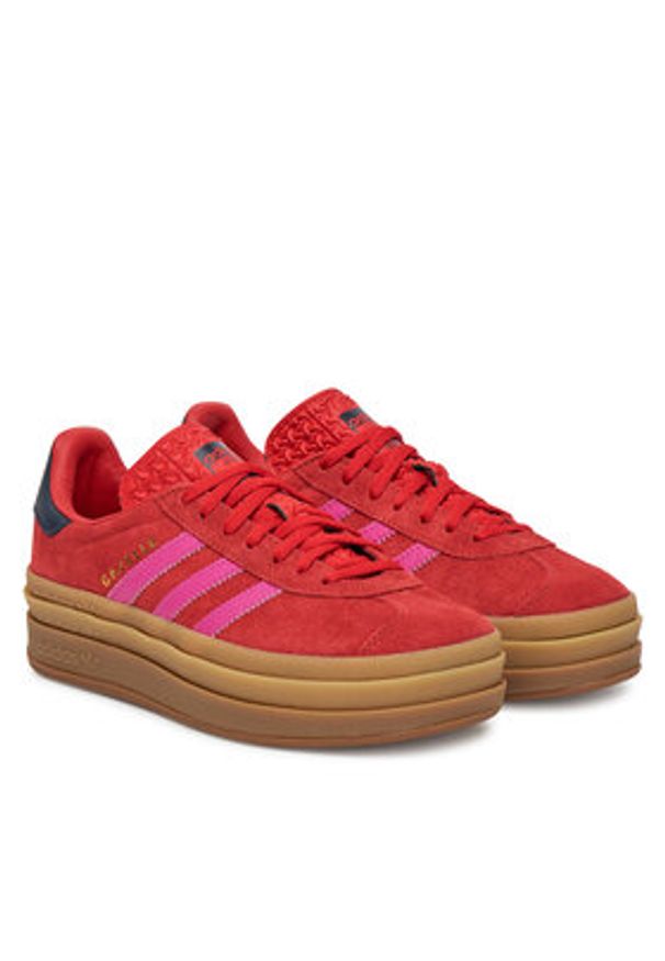 Adidas - adidas Sneakersy Gazelle Bold JH9665 Czerwony. Kolor: czerwony. Materiał: zamsz, skóra. Model: Adidas Gazelle