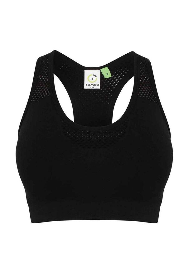 TOMBO - Biustonosz Sportowy Bezszwowy Dla Kobiet. Kolor: czarny. Styl: sportowy