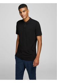 Jack & Jones Polo Basic 12136516 Czarny Slim Fit. Typ kołnierza: polo. Kolor: czarny. Materiał: bawełna #1